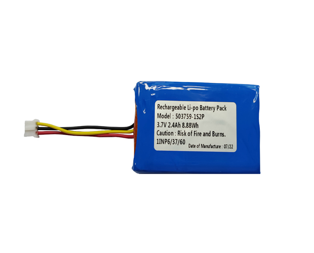 1S2P 3.7V 2.4Ah Li-Polymer battery pack